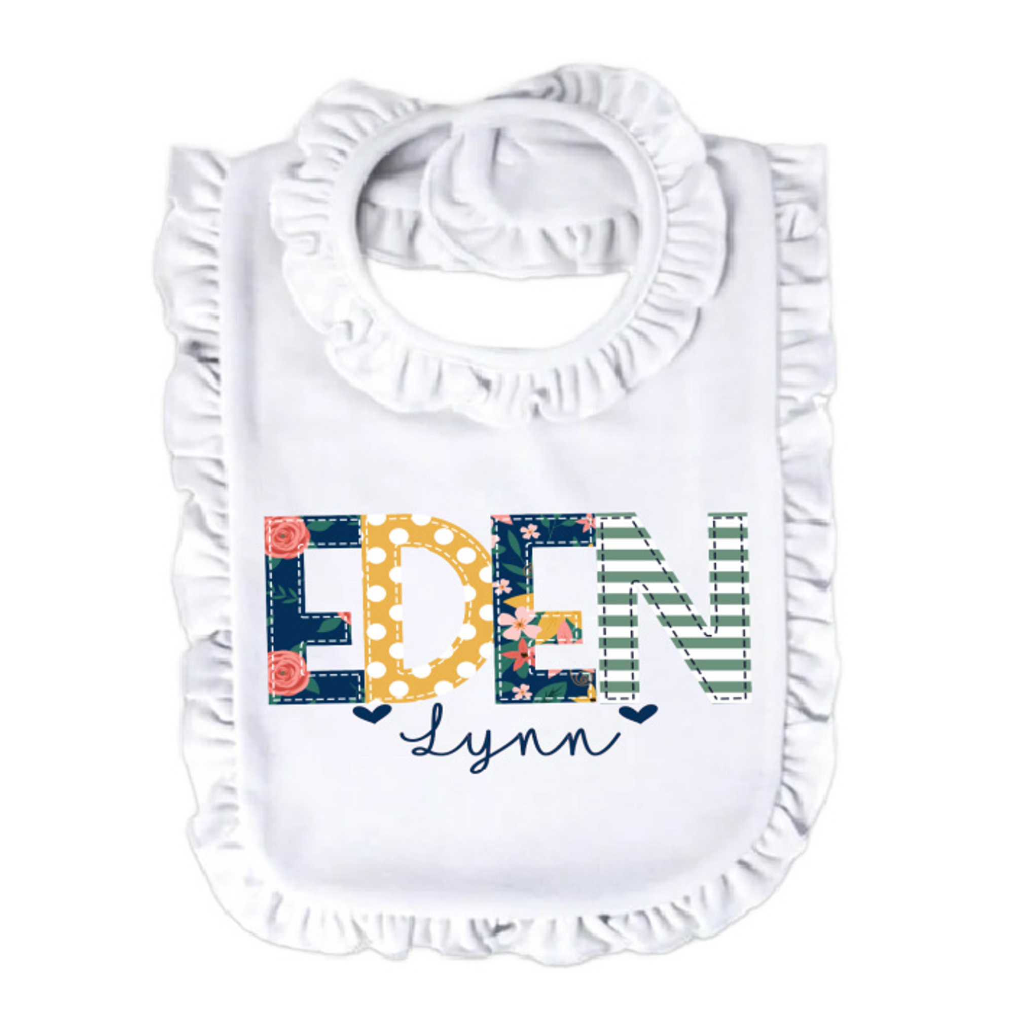 Personalized Alphabet Soup Bib Jane